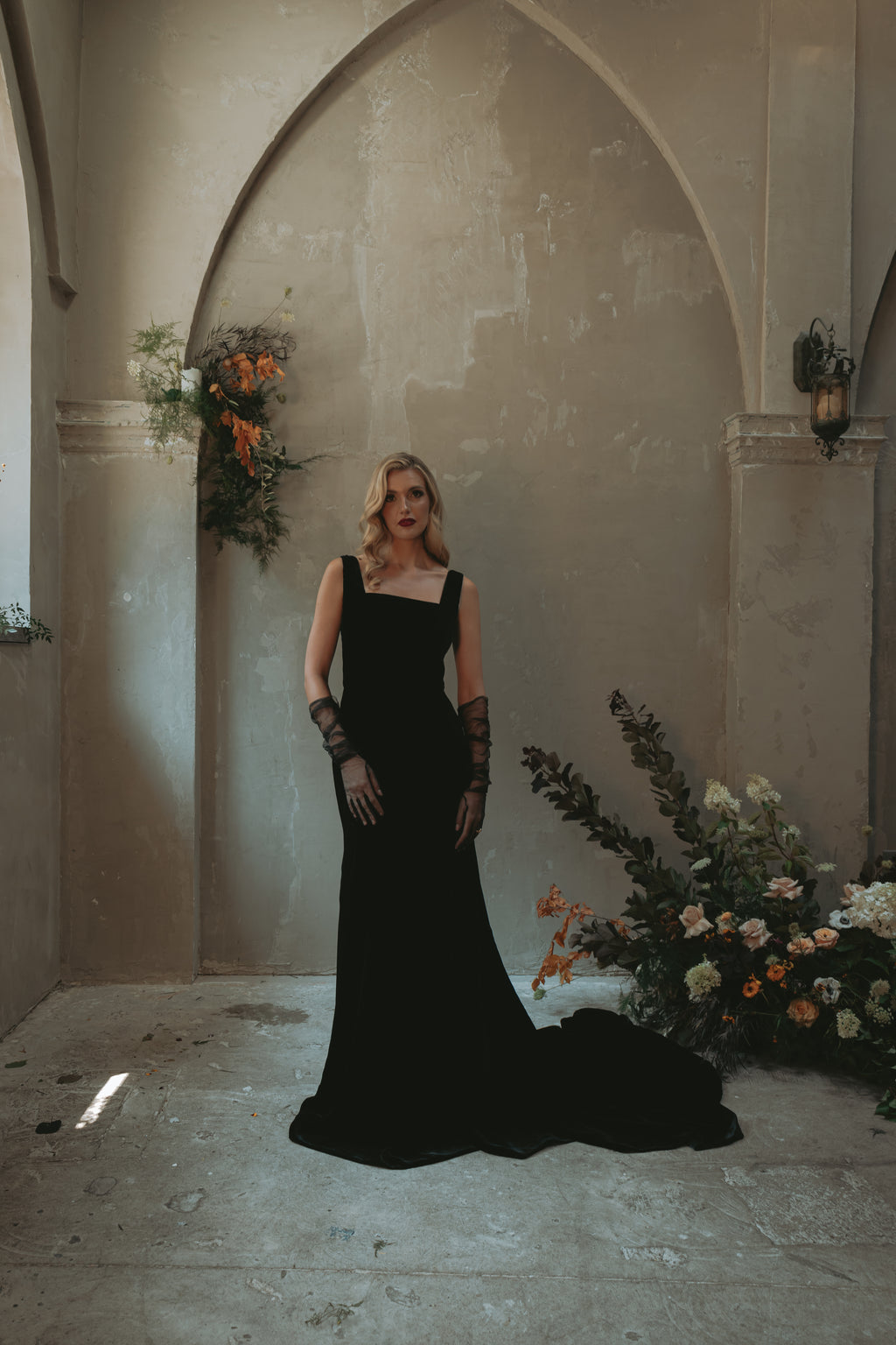 Greta | Silk Velvet Wedding Gown