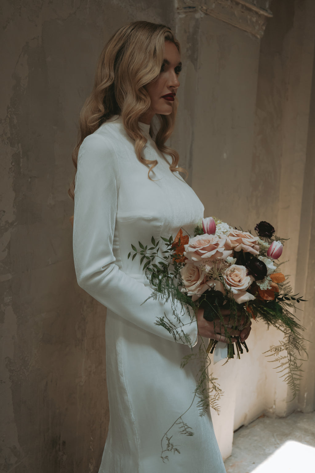 Daphne  | Silk Velvet Wedding Gown