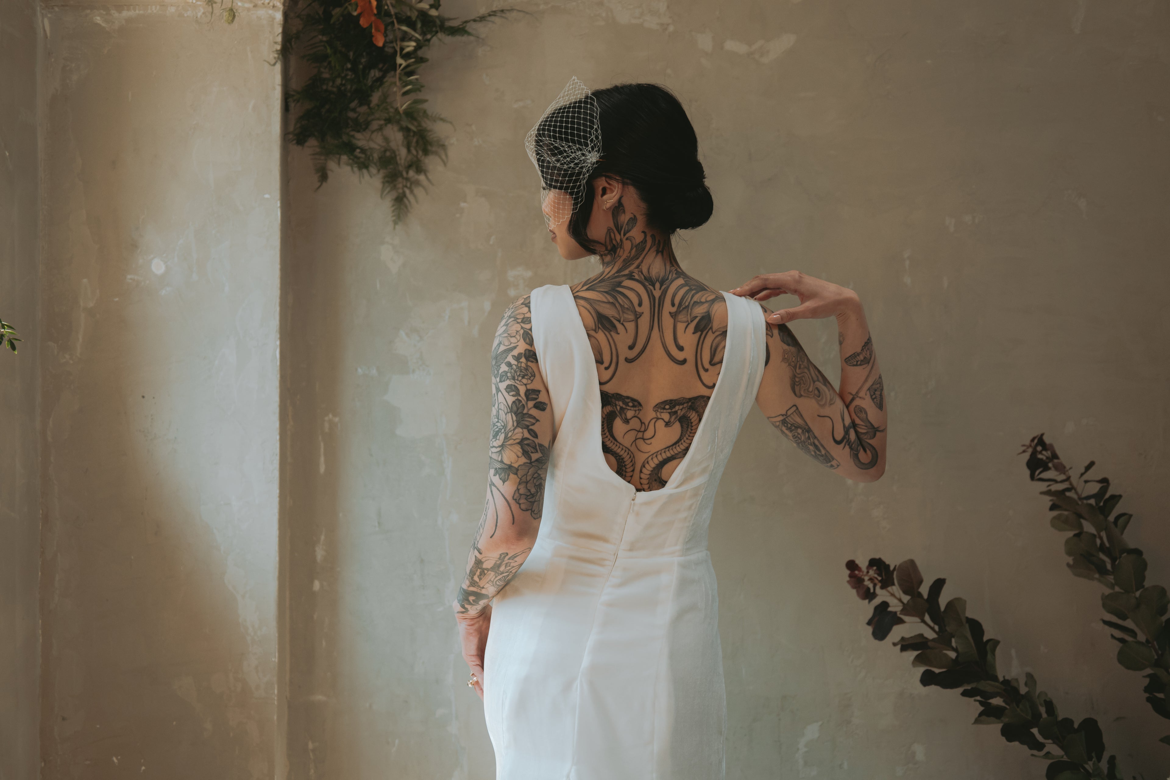 Jean | Silk Velvet Wedding Gown