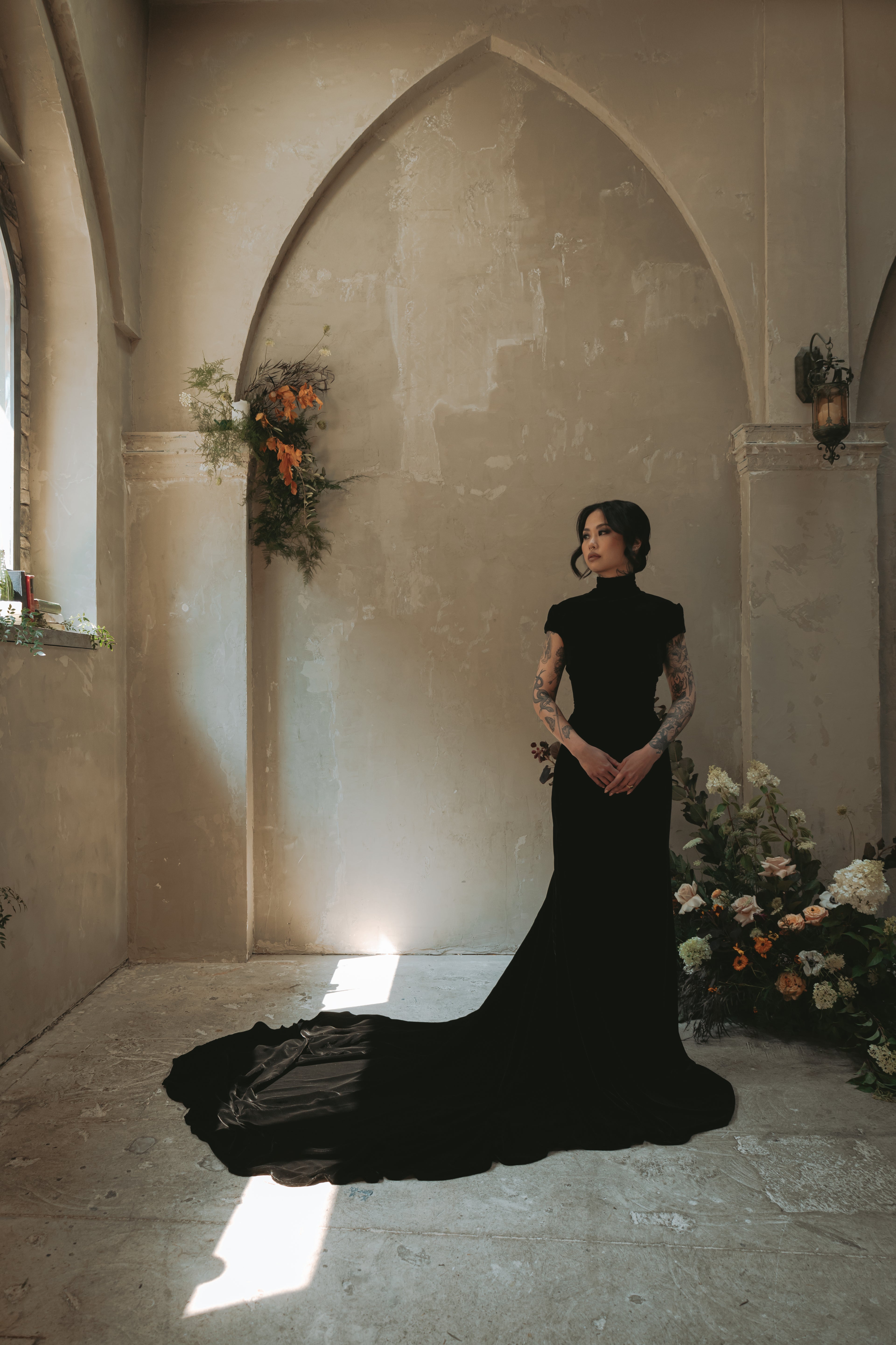 Daphne  | Silk Velvet Wedding Gown