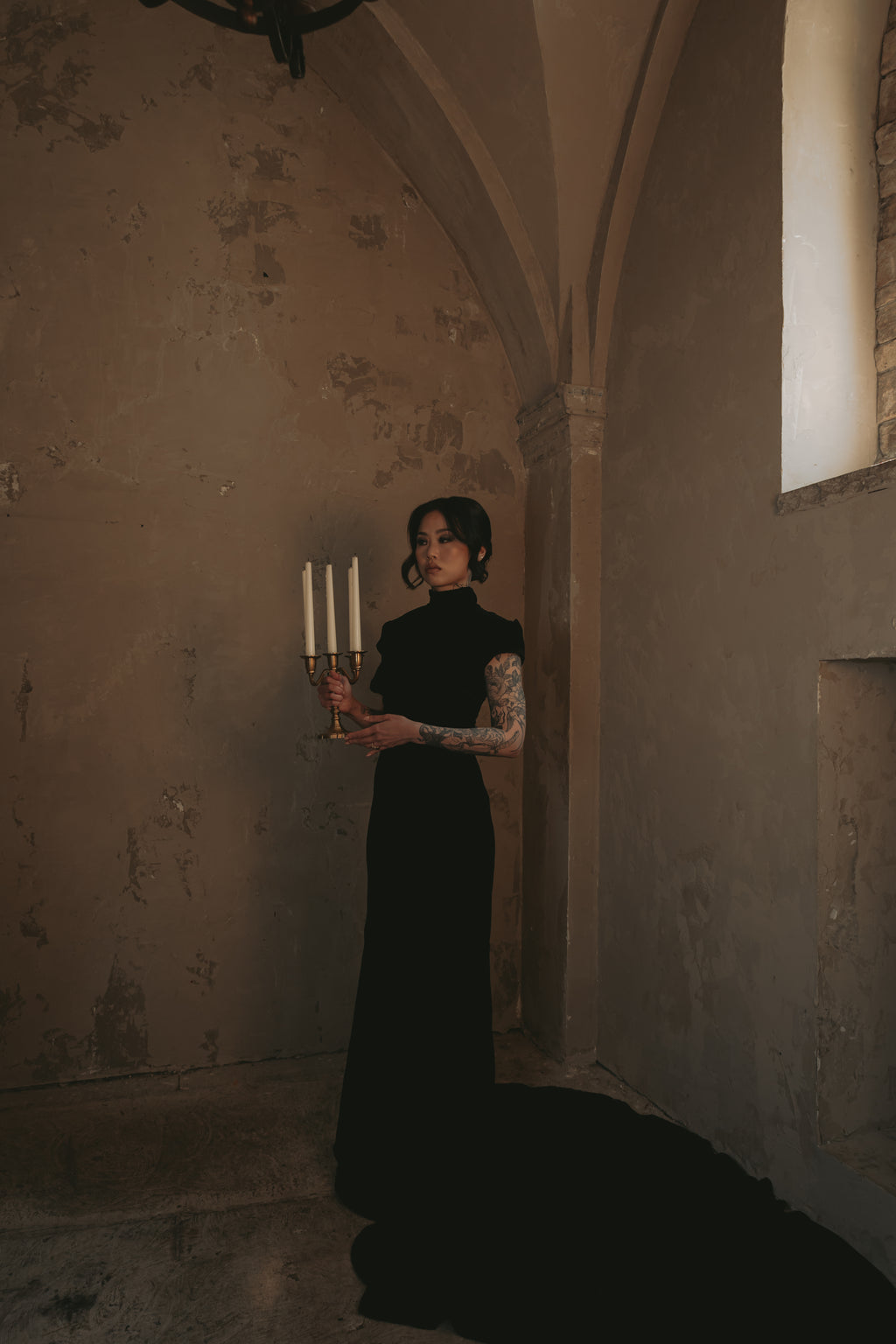 Daphne  | Silk Velvet Wedding Gown