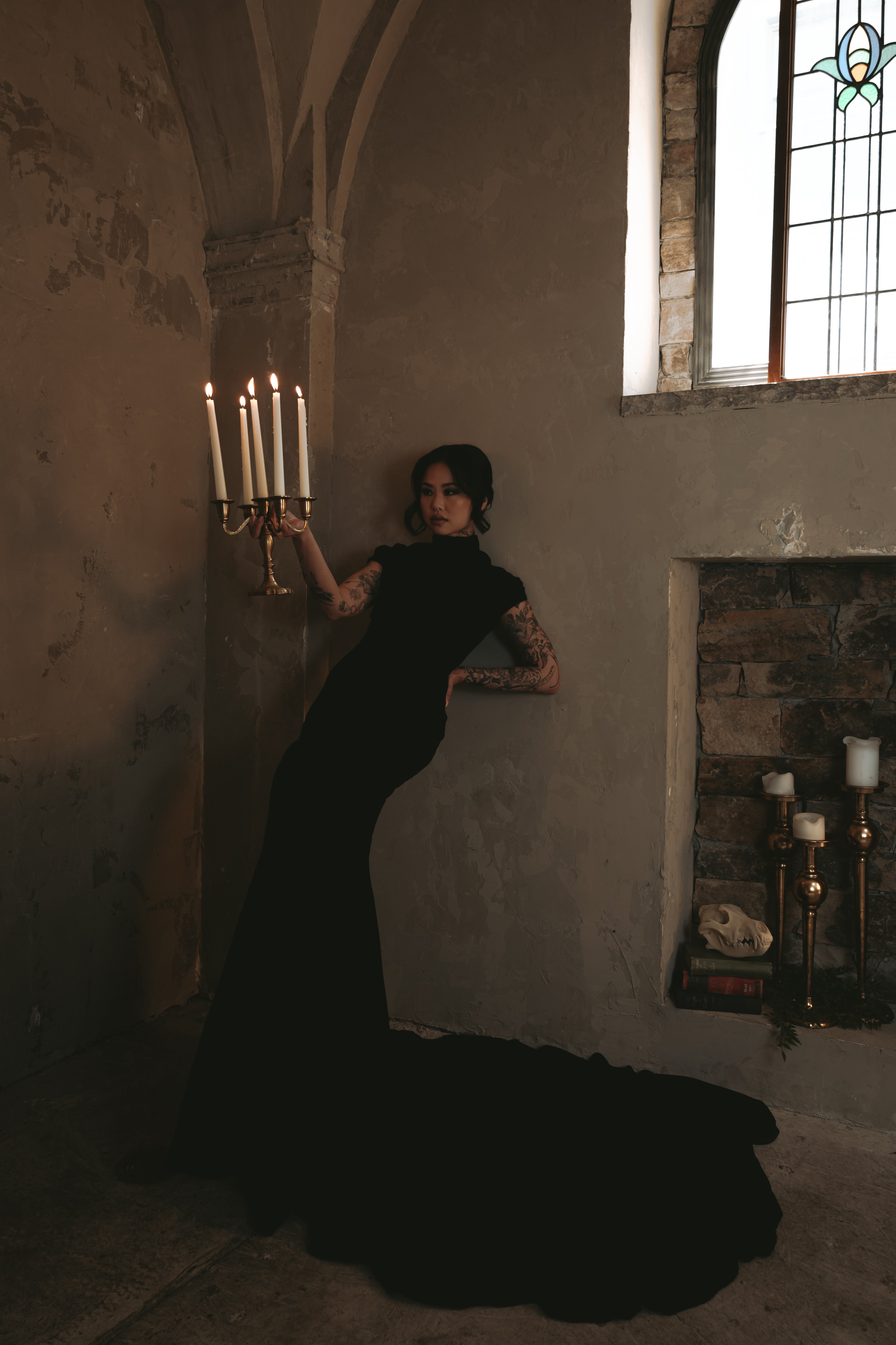 Daphne  | Silk Velvet Wedding Gown