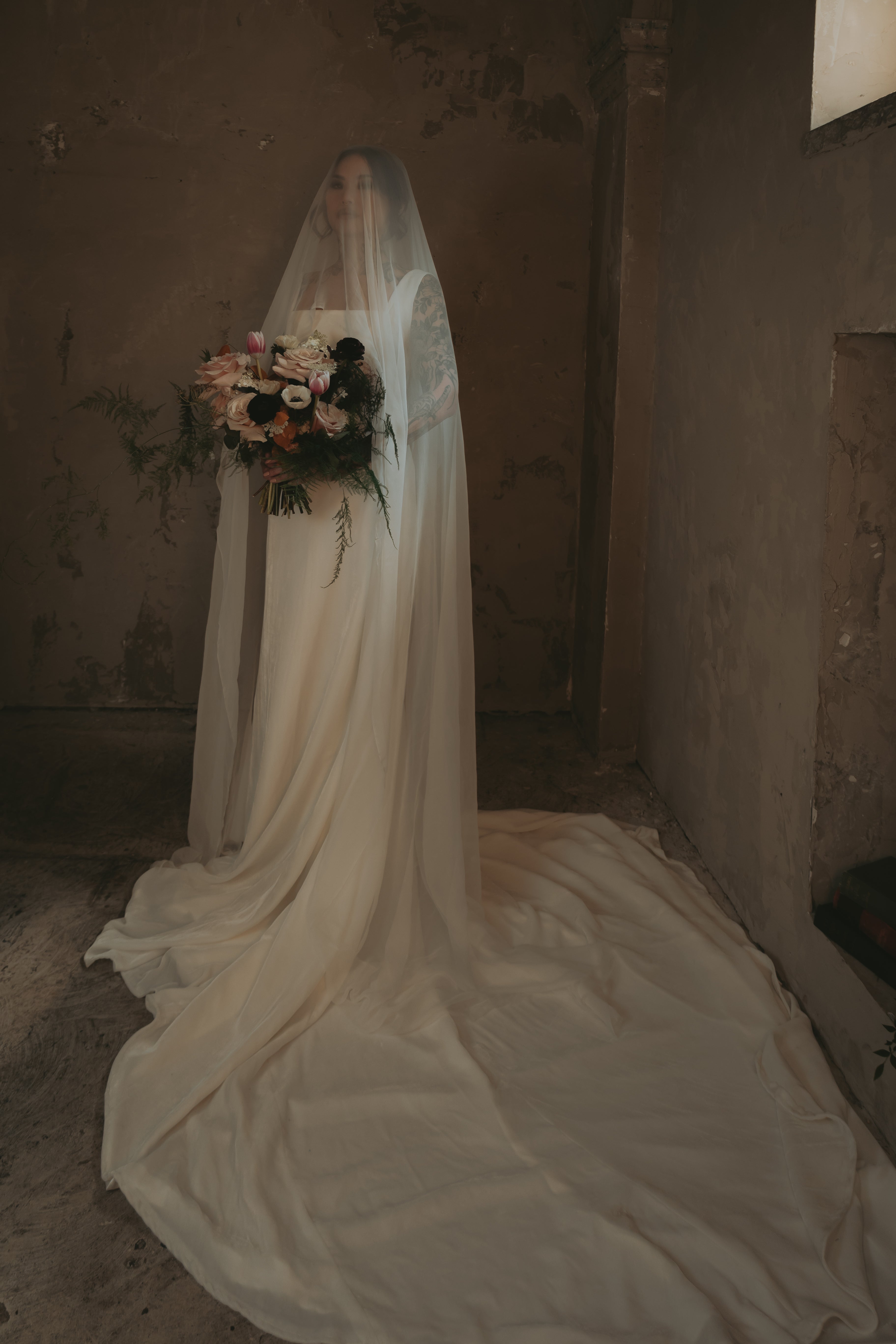 Greta | Silk Velvet Wedding Gown