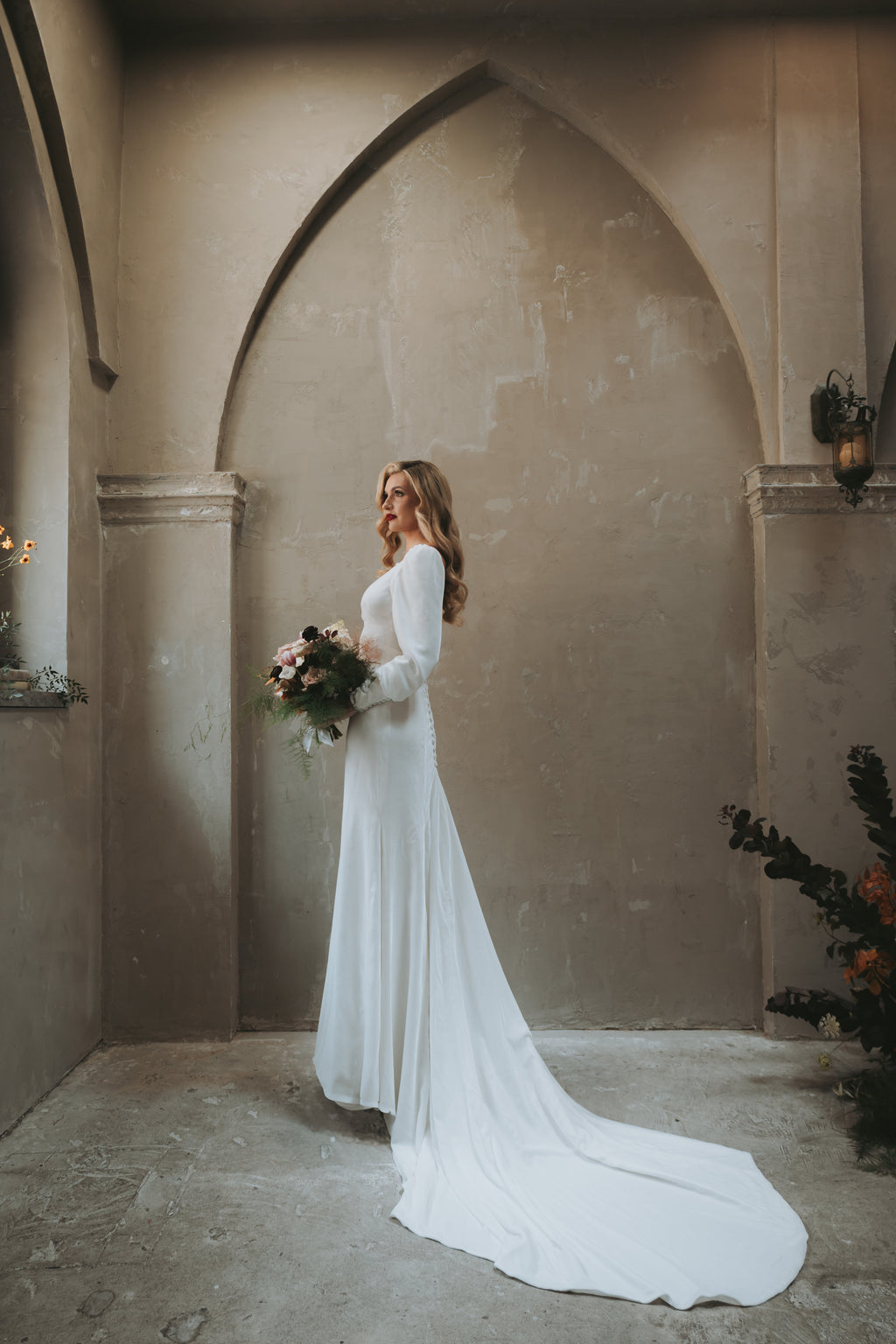 Eloise | Silk Velvet Wedding Gown