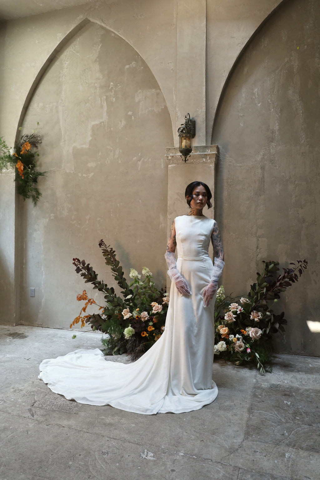 Jean | Silk Velvet Wedding Gown