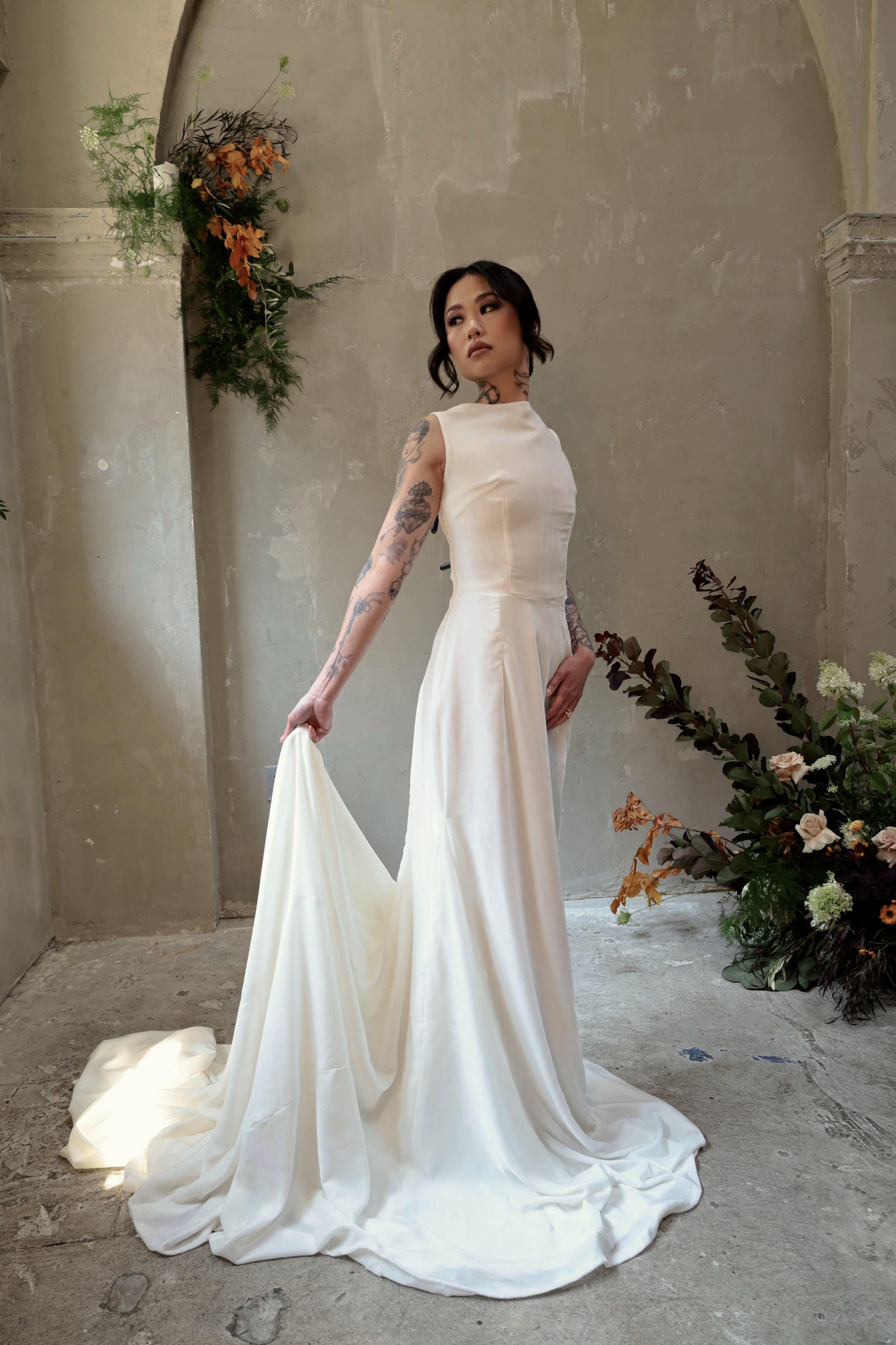 Jean | Silk Velvet Wedding Gown