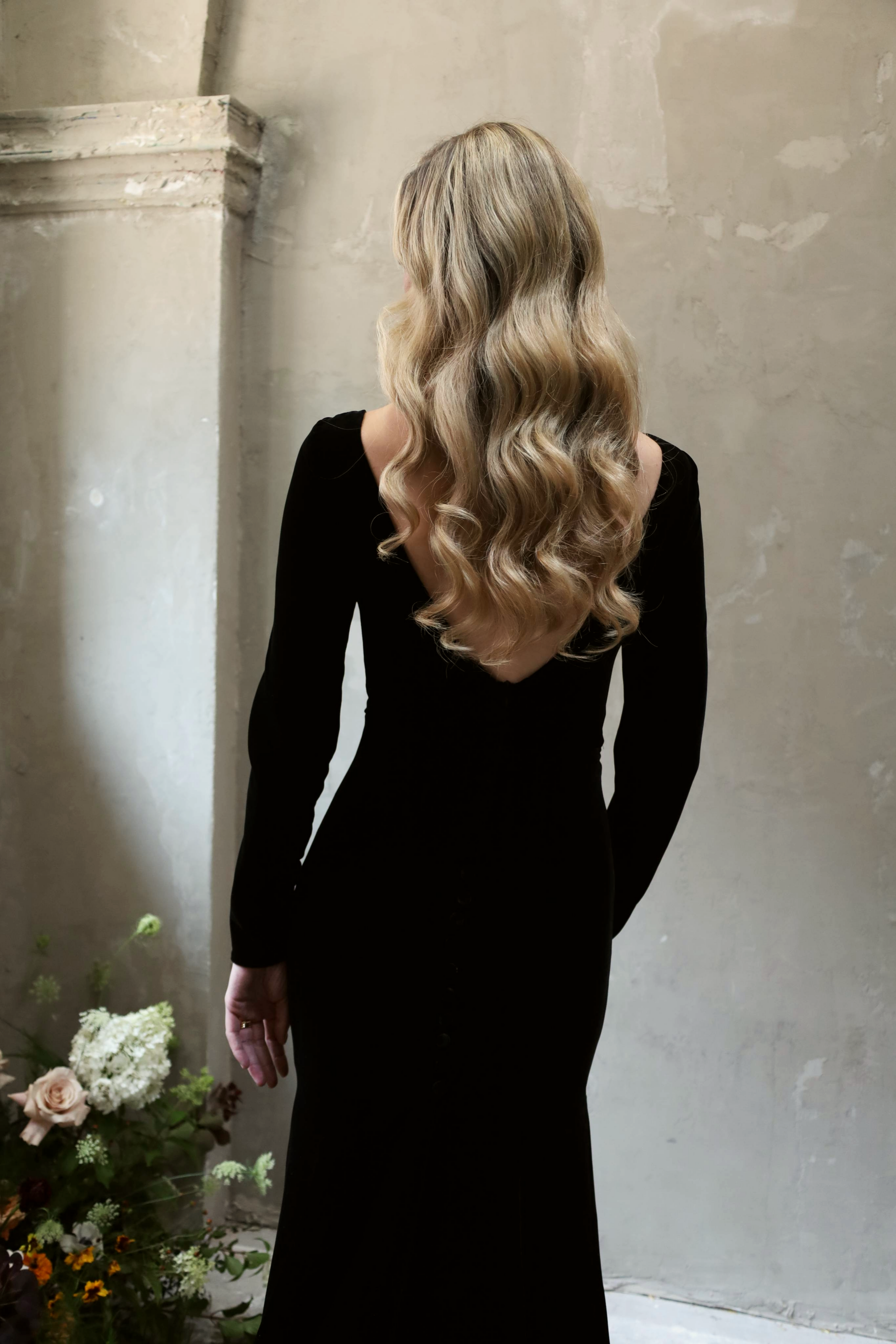 Jean | Silk Velvet Wedding Gown